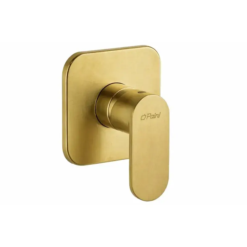 Offerta Limitata Miscelatore doccia incasso in colore oro spazzolato con piastra 115x115 mm Paini Domus 18PJ690