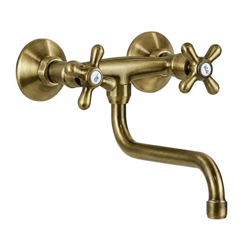 A Buon Prezzo Rubinetto lavello cucina a parete colore bronzo Gattoni 7550/REV0