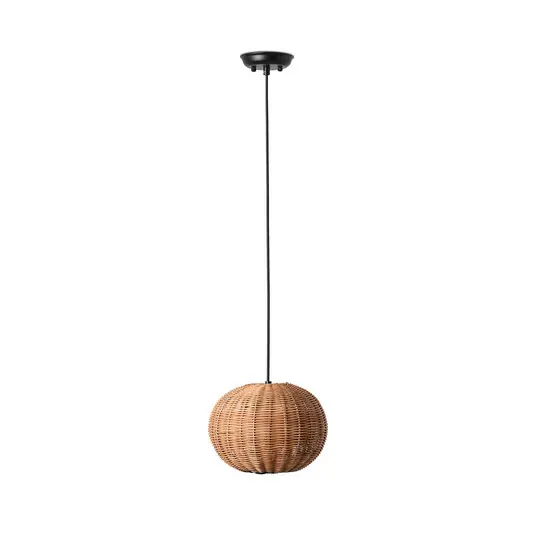 Prezzo Basso Lampada a sospensione Haka con paralume in rattan, Ø 25 cm