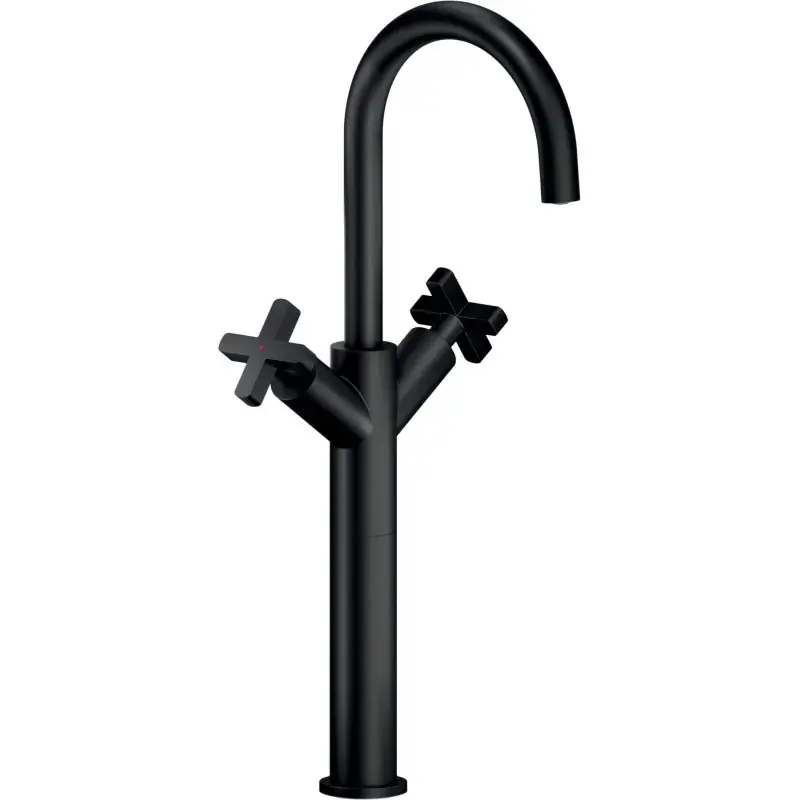 Miscelatore bicomando per lavabo altezza 472 mm nero opaco Nobili Lira LR116228/2BM Promo Stagionale