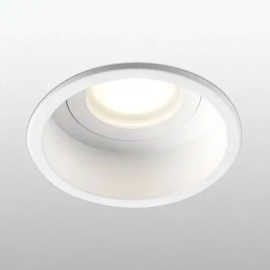 Faretto da incasso Hyde a 1 luce con cornice rotonda, IP44, bianco Prezzo Scontato