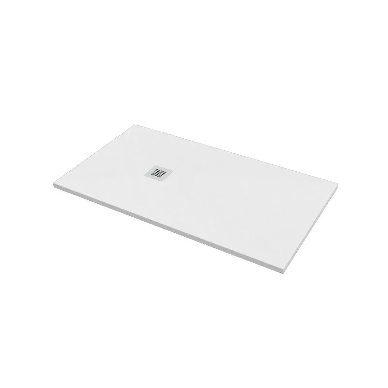 Solo Oggi Piatto doccia con dimensioni di 80x140 cm in colore bianco effetto pietra Ercos Stone BPMAROSTON8014