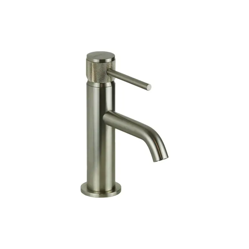 Promozione Miscelatore lavabo colore acciaio spazzolato con maniglia lusso Gattoni BETA 2482/24NS