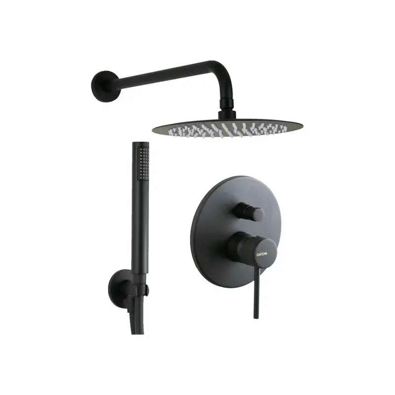 Set doccia in colore nero opaco con maniglia lusso Gattoni BETA 2490/24NO Offerta Del Giorno