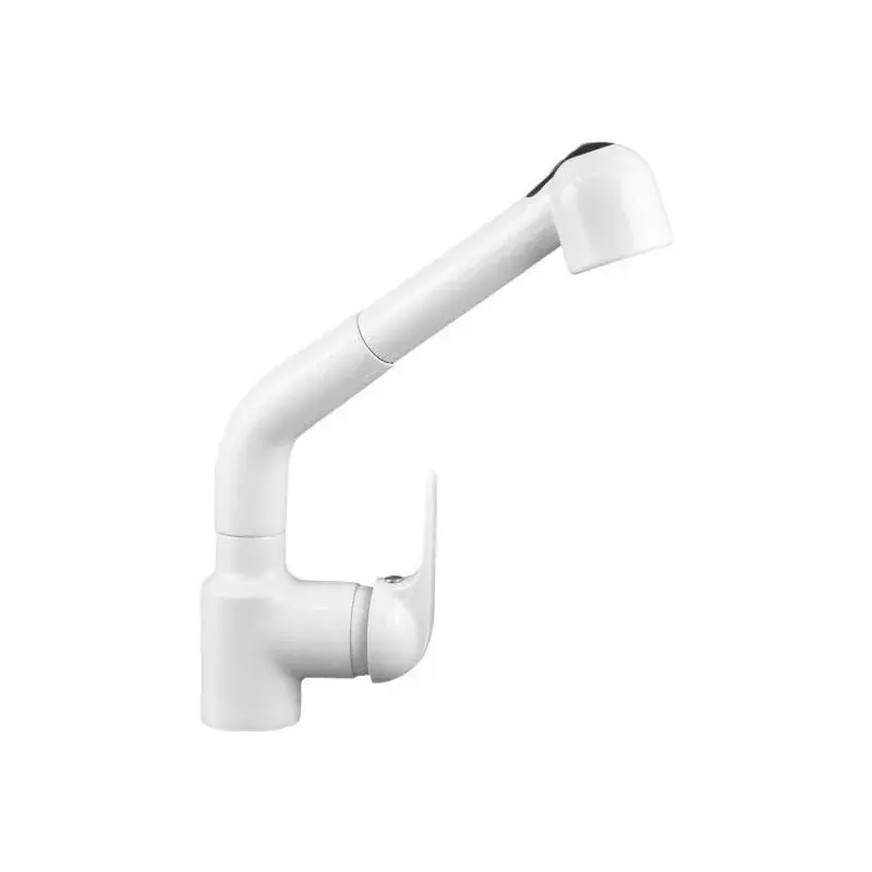 Miscelatore lavello cucina canna alta doccia estraibile colore bianco lucido Gattoni Callisto 0400/PC01 Nuovo Arrivo