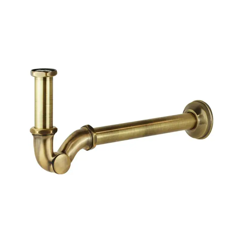 Nuova Collezione Sifón de latón en forma de "S" con tapa de inspección bronce Zanetti BR-101