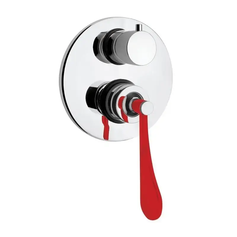 A Buon Prezzo Mezclador de ducha empotrado con desviador de 2 vías y palanca roja Mamoli Paola&TheBathroom 294900000C21