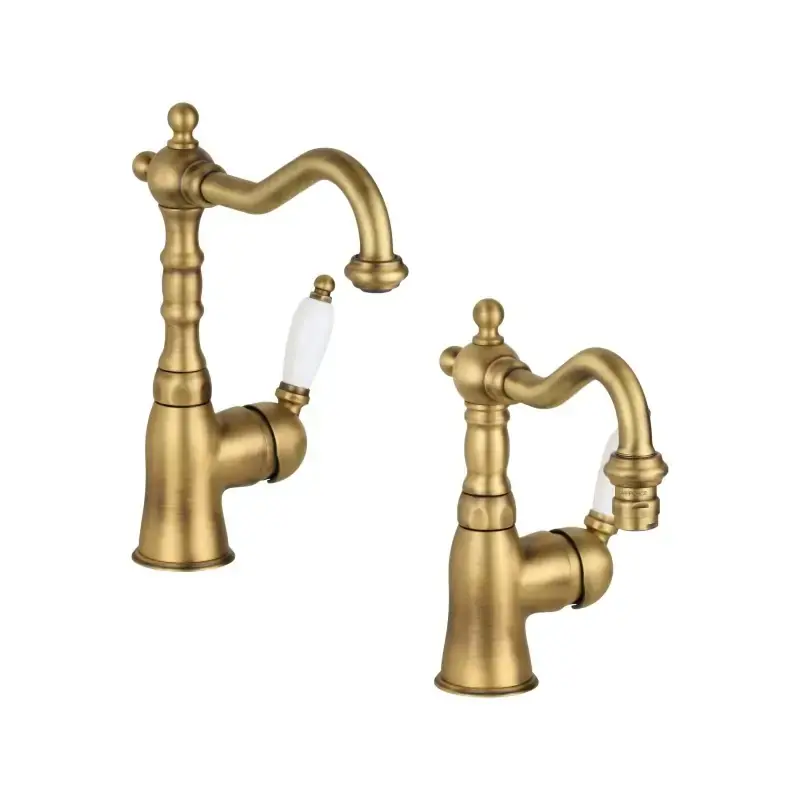 Conjunto monomando lavabo y bidé color bronce Gattoni Orta KITORTA1VB Di Tendenza