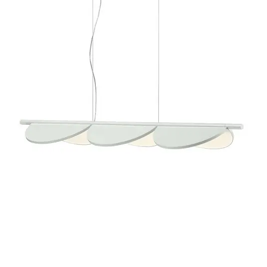 Saldi FLOS Almendra Linear LED sospensione 3 luci bianco