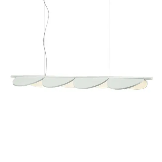FLOS Almendra Linear sospensione 4 luci, bianco Più Venduto