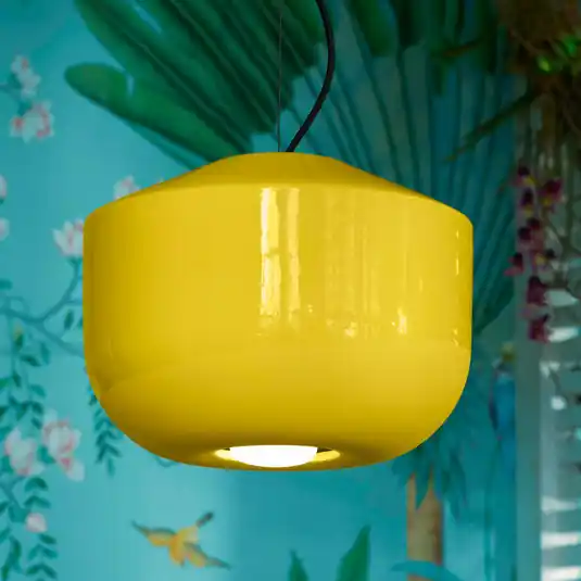 Saldi Sospensione Bellota di ceramica, Ø 35 cm, giallo