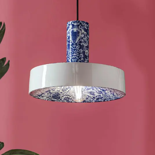 Lampada a sospensione PI a fiori, Ø 35 cm, blu Must-Have