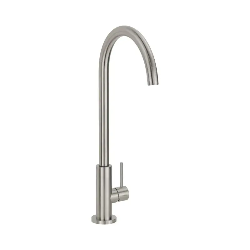 Popolare Mezclador de fregadero de cocina en acero inoxidable AISI 316L caño curvo Quadro srl 600AS