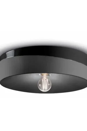 Plafoniera PI, lucida/opaca, Ø 40 cm, nero Bestseller