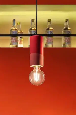 Vendita Finale Lampada a sospensione PI, cilindrica, Ø 8 cm, rosso