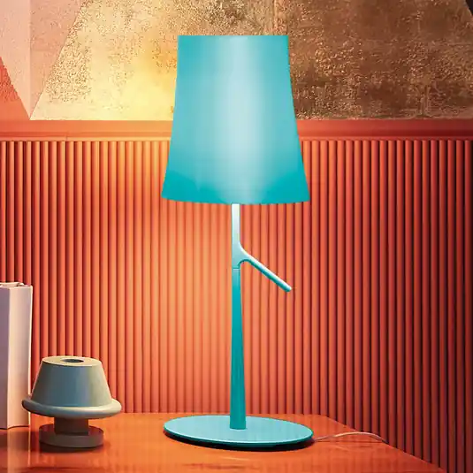 Lampada da tavolo Foscarini Birdie LED grande, color acquamarina Nuovo Arrivo