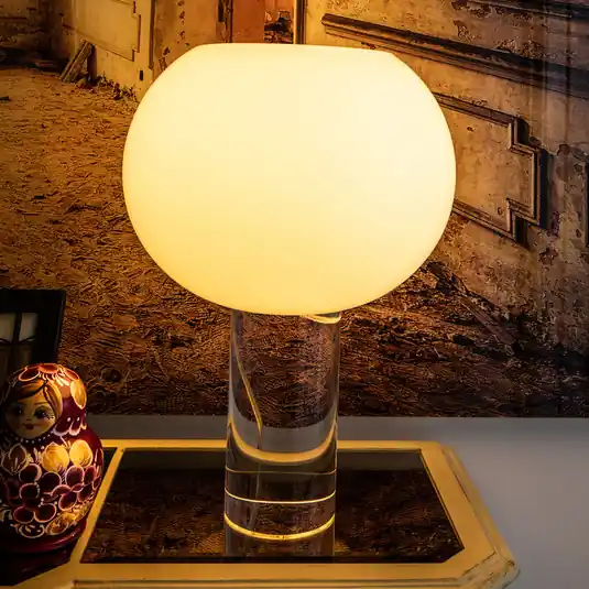 Prezzo Scontato Foscarini lampada da tavolo Buds 3, bianco, vetro, plastica, E27