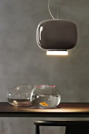 Ultimissimo Modello Foscarini Chouchin 3 sospensione LED, grigio