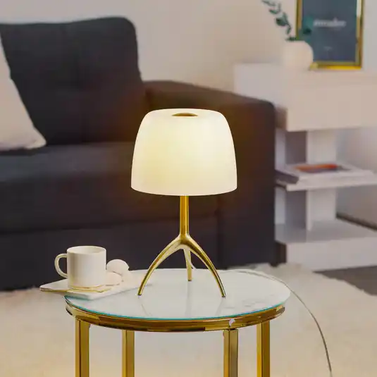Lampada da tavolo Foscarini Lumiere 30, 35 cm, vetro soffiato, dimmerabile Economico