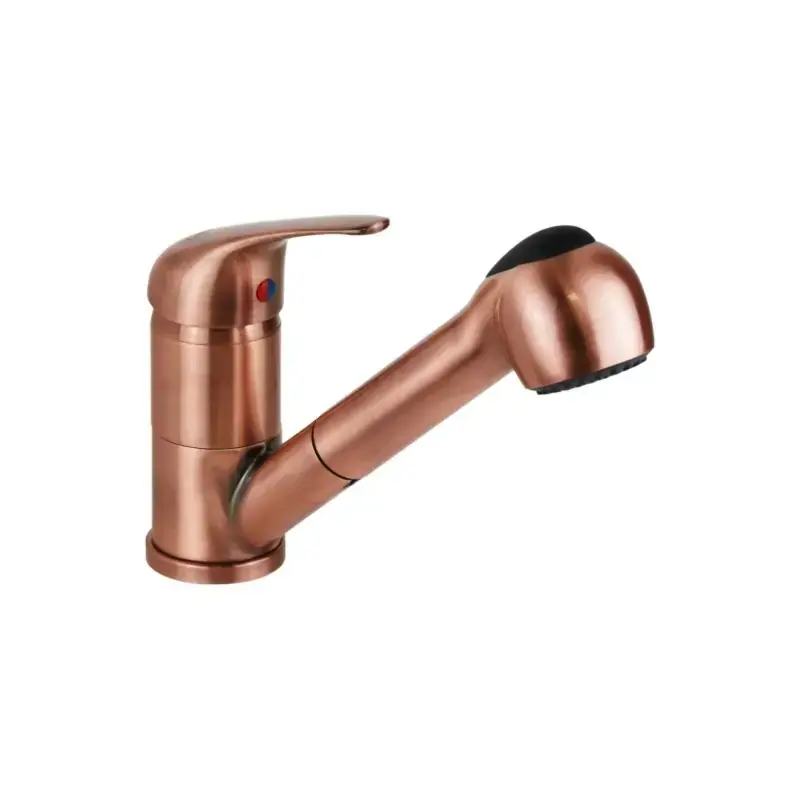 Offerta Speciale Mezclador de fregadero de cocina tradicional con ducha extraíble en color cobre ICROLLA TECNOMIX 7070VR