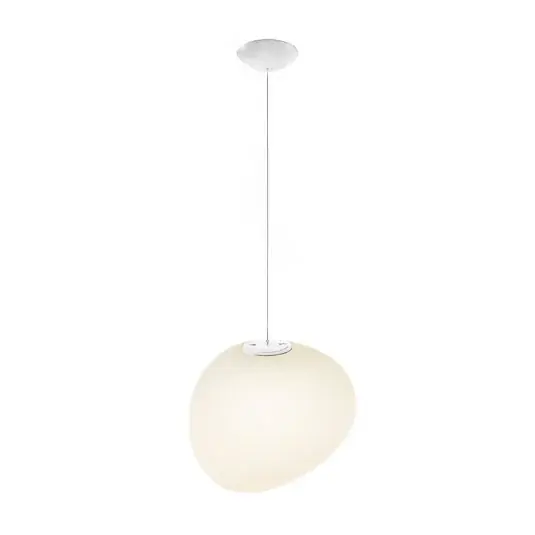 Foscarini Gregg MIDI sospensione, di vetro, bianco A Buon Prezzo