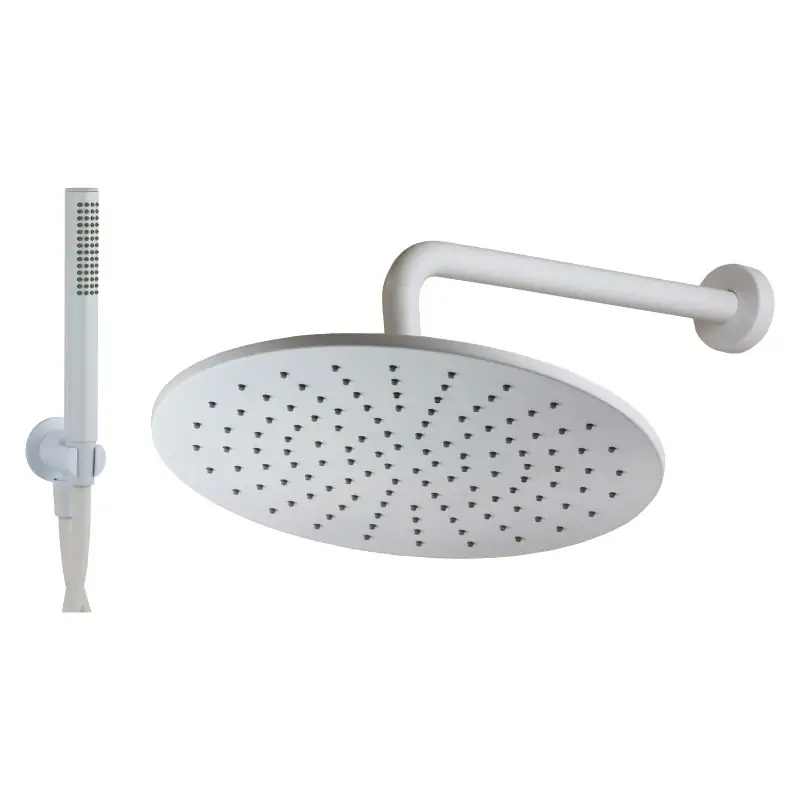 Kit de ducha blanco mate con rociador de 300 mm Damast Class 15406 Compra Online