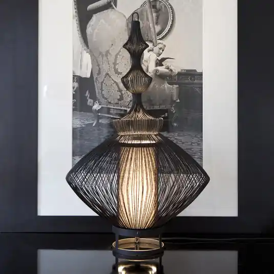 Ultime Pezzi Forestier Opium lampada da tavolo, nero