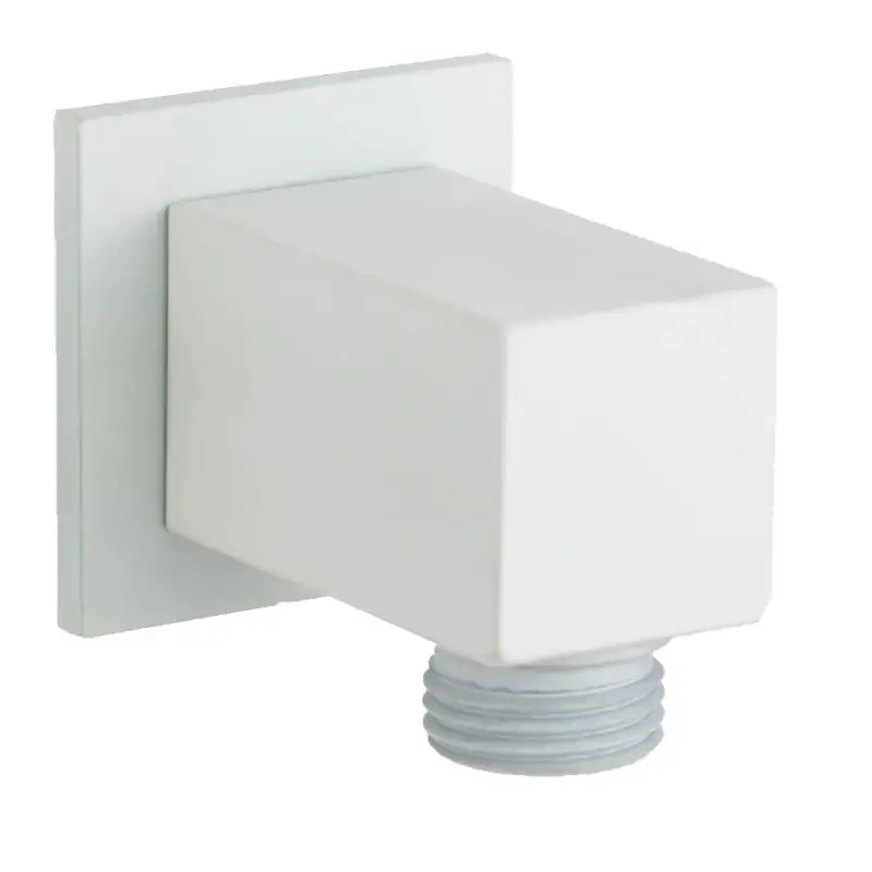 Salida de agua cuadrada en color blanco opaco Damast Simi 15480 Scelto Dai Clienti