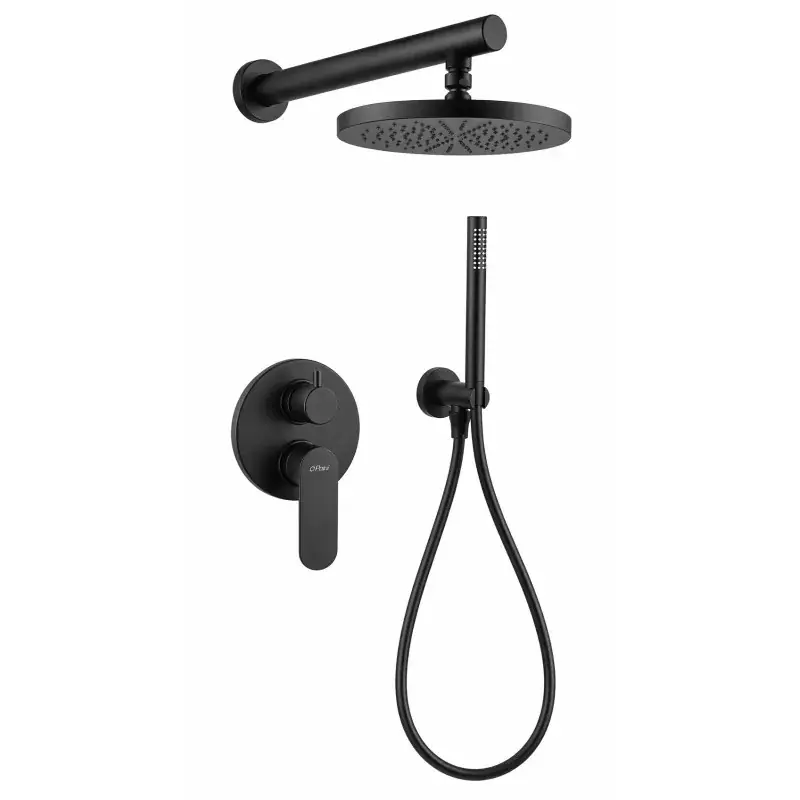 Paquete completo de ducha empotrada en negro mate Paini Nove 09YO433TCD Prezzo Di Fabbrica