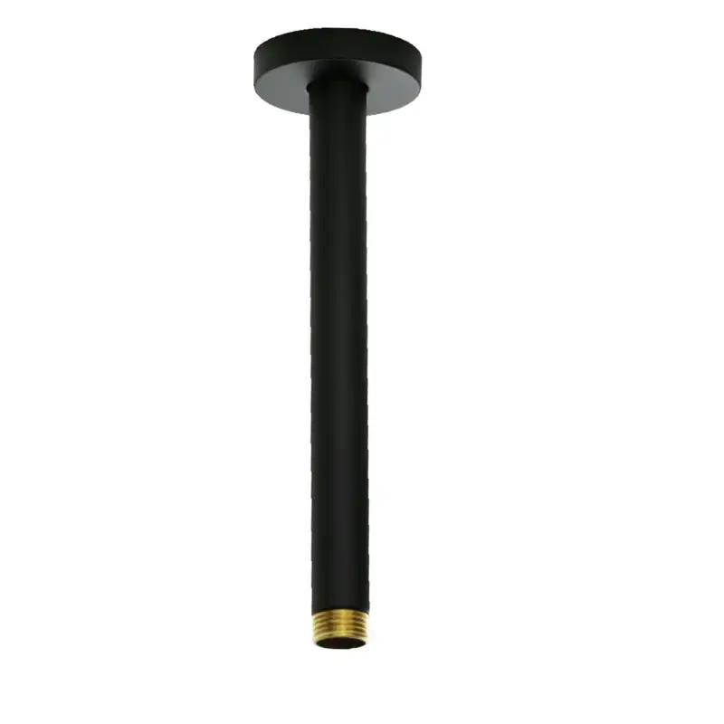 Brazo de ducha de 20 cm instalación a techo en color negro mate Damast Pluto 16378 Popolare