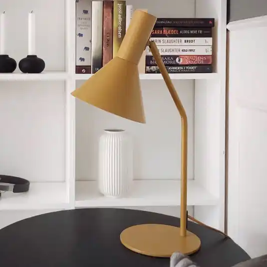 Ordina Subito FRANDSEN Lampada da tavolo Lyss, marrone chiaro, metallo, 50 cm, E27