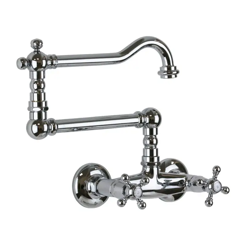A Buon Prezzo Grifo monomando color cromo para fregadero de cocina con caño articulado Porta&Bini Old Fashion 62552CR