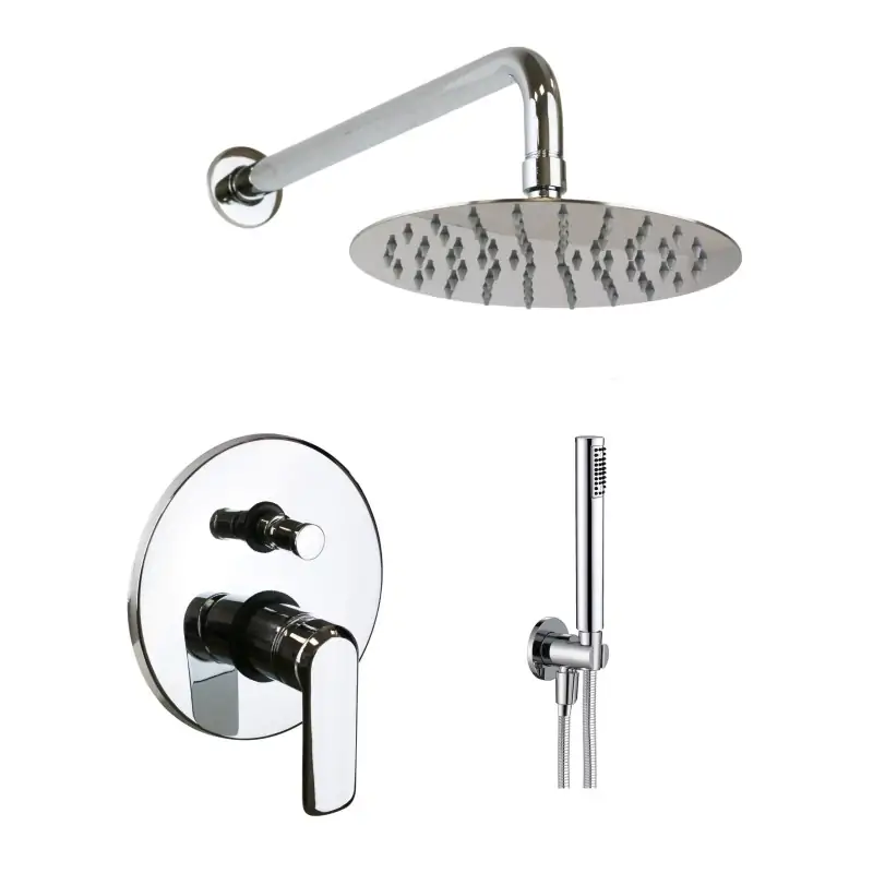 Bestseller Juego de ducha completo con rociador de lluvia Pollini Design B471377239R