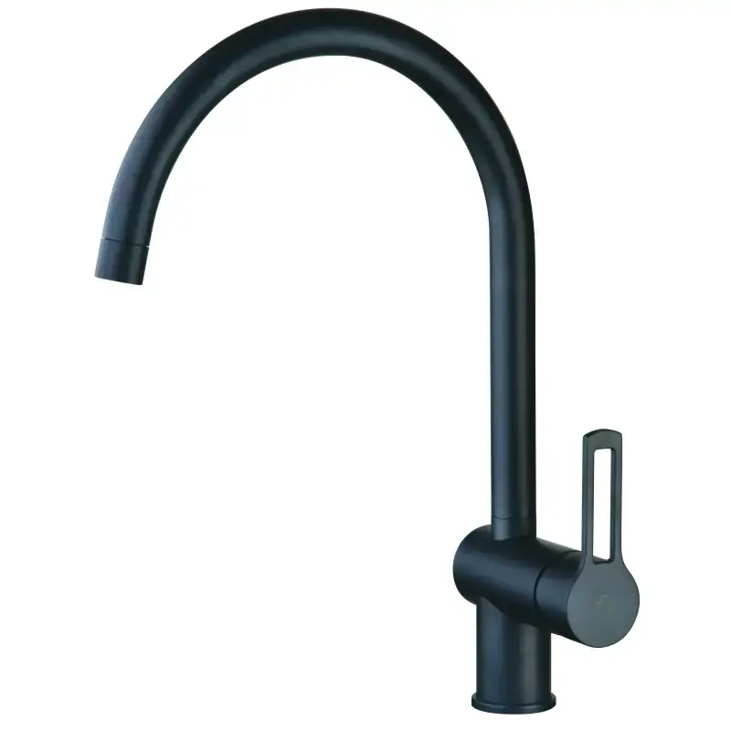 Spedito Oggi Mezclador de fregadero de cocina negro mate Paffoni Ringo RIN180NO