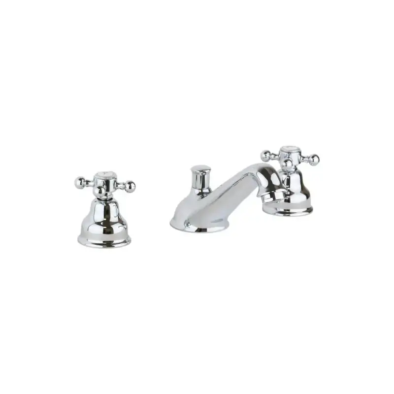 Grifo de lavabo de tres orificios en color cromo con caño bajo Paffoni Viola VLV058CR Nuovo Arrivo