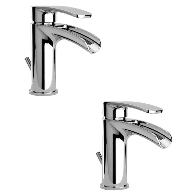 Pareja de grifería para lavabo y bidé modelo cascada Paini OVO KITOVO2 Solo Oggi
