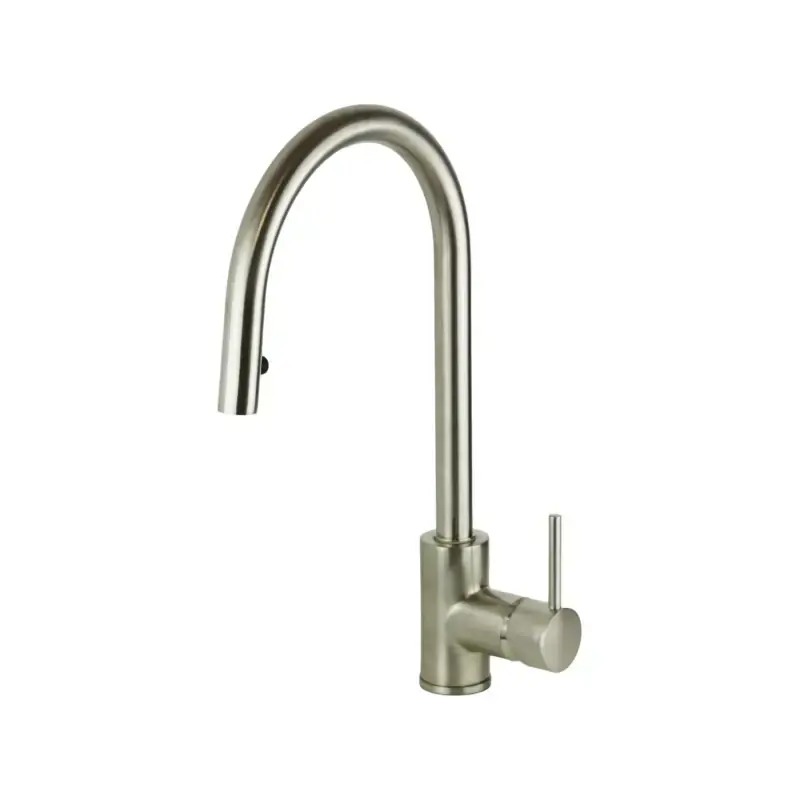 Mezclador de fregadero de cocina acero pulido con ducha empotrada Gattoni 0350/PCNS Subito Disponibile