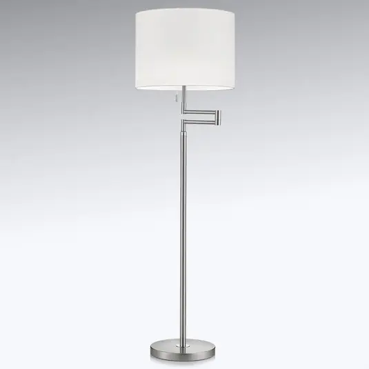 Piantana Lilian, dimmer LED, nichel satinato/cromo Ultime Pezzi