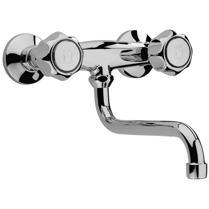 Mezclador de fregadero de cocina con instalación a pared Paini Arno 37CR501 Occasione