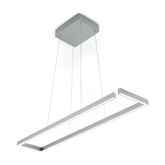 Lampada a sospensione LED Marisa-100, nichel opaco, 100 x 20cm Subito Disponibile
