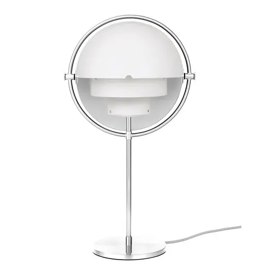 Lampada da tavolo Gubi Lite, altezza 50 cm, cromo/bianco A Buon Prezzo