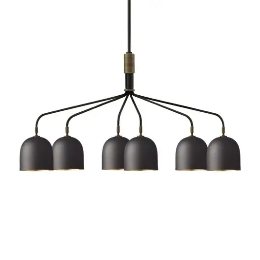 Solo Oggi Gubi Lampadario Howard a 6 luci 134x73 cm canna di fucile