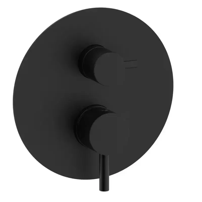 Monomando ducha empotrado de dos salidas en color negro mate con desviador rotativo Paffoni Light LIG018NO Miglior Prezzo