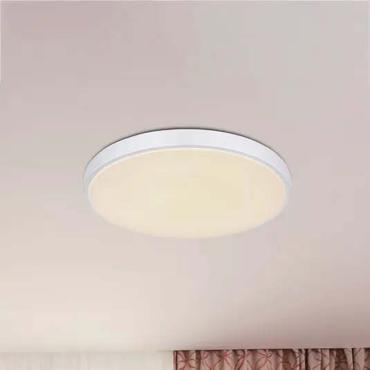 Plafoniera Sonny LED, argento, CCT, Ø 50,5 cm Di Tendenza