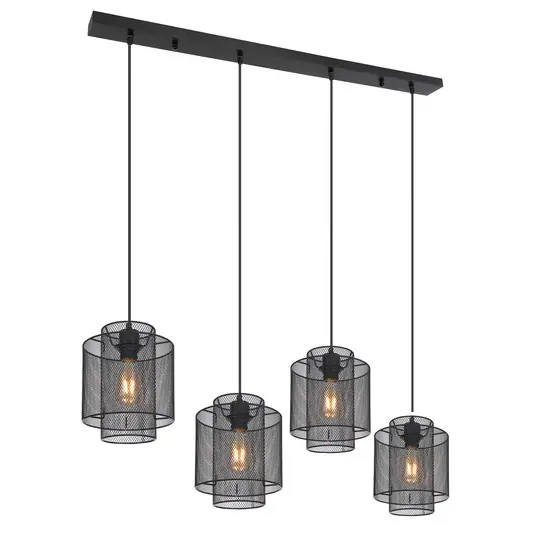 Lampada a sospensione Augustin, 4 luci Offerta