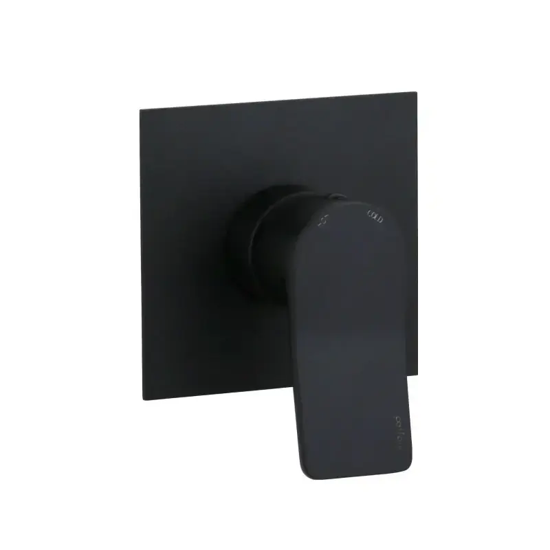 Bestseller Monomando ducha empotrado 1 salida con placa de acero inoxidable negro mate Paffoni Tilt TI010NO/M
