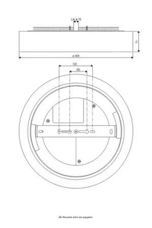 Spedizione Espresso Sauro Plafoniera LED, Ø 40 cm, bianco