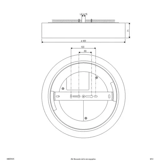Spedizione Espresso Sauro Plafoniera LED, Ø 40 cm, bianco