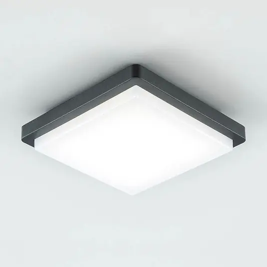 EVN plafoniera LED da esterni Tectum, 23x23 cm, antracite, 150 Professionale