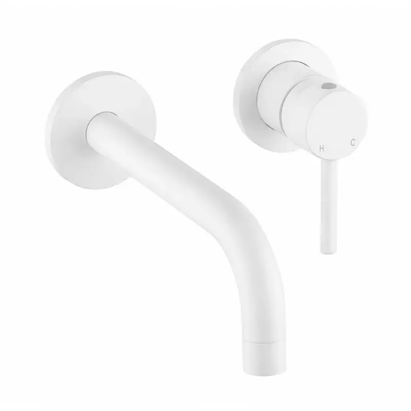 Mezclador de lavabo de pared en color blanco mate linea moderna Pollini Jessy MXLIMCMM3BO Bestseller